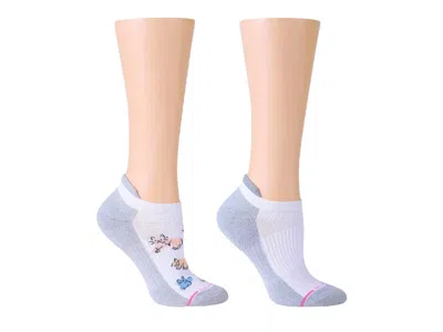 Dr Motion Dr. Motion Cats & Solid No Show Socks 2 Pack In Gray