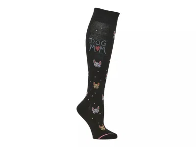 Dr Motion Dr. Motion Everyday Compression Dog Mom Knee Socks In Black
