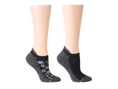 Dr Motion Dr. Motion Groovy Floral & Solid No Show Socks 2 Pack In Multi