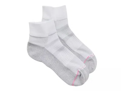 Dr Motion Dr. Motion Half Cush 2pair Quarter Socks In Gray