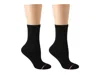 Dr Motion Dr. Motion Mid Crew Socks 2 Pack In Black