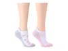 Dr Motion Dr. Motion Pink Bows & Solid No Show Socks 2 Pack In White