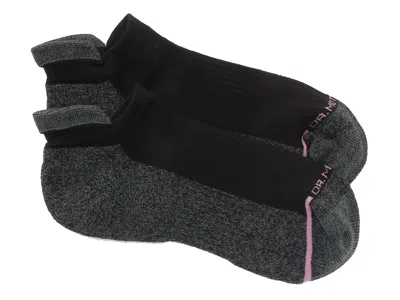 Dr Motion Dr. Motion Solid No Show Compression Socks 2 Pack In Black