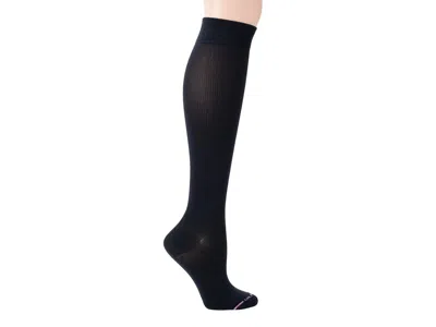 Dr Motion Dr. Motion Solid Wide Calf Knee High Socks In Black