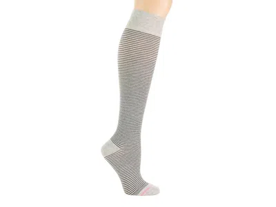 Dr Motion Dr. Motion Striped Knee Sock In Gray