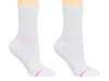 Dr Motion Dr. Motion Texture Cable Crew Socks 2 Pack In White