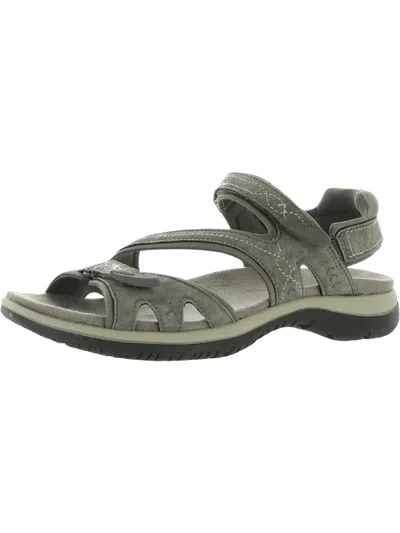 Dr. Scholl's Adelle Womens Leather Velcro Flat Sandals In Multi