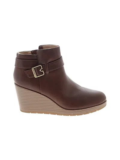 Pre-owned Dr. Scholl's Ankle Boots In Brown