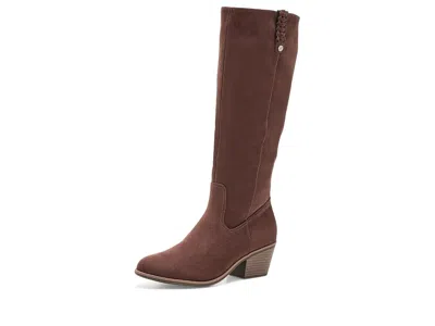 Dr. Scholl's Calista Zip Tall Boots Women's Boots Walnut Brown: 8 M, Synthetic
