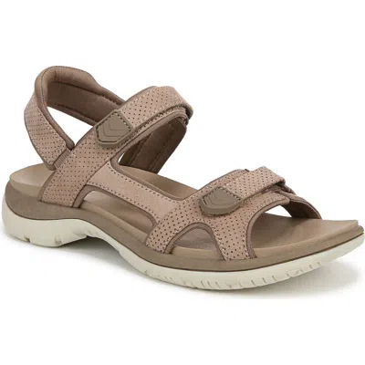 Dr. Scholl's Women's Adelyn Open Round Toe Sport Sandals In Toasted Taupe Fabric