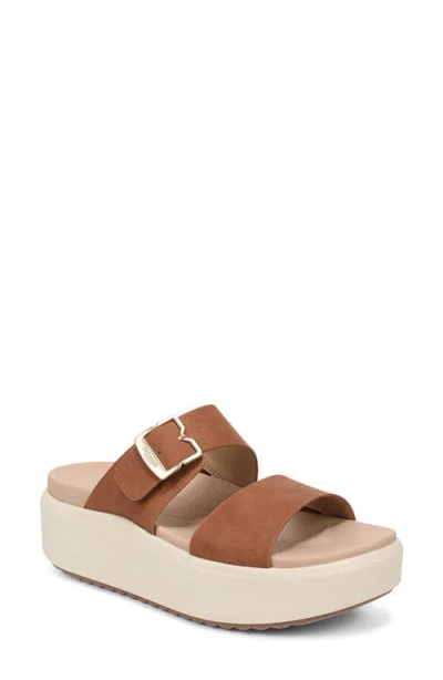 Dr. Scholl's All Time Max Platform Wedge Slide Sandal In Brown