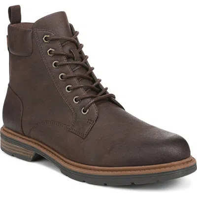 Dr. Scholl's August Faux Leather Boot In Dark Brown Faux Leather