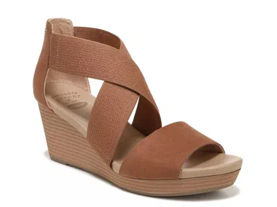 Dr. Scholl's Barton Band Wedge Sandal In Brown