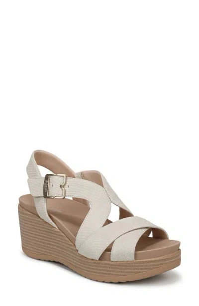Dr. Scholl's Cali Beach Slingback Platfrom Wedge Sandal In White
