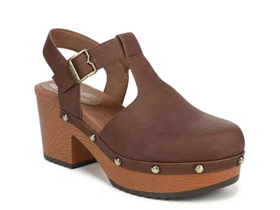Dr. Scholl's Classic Day Slingback Platform Clog In Brown