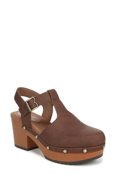Dr. Scholl's Classic Day Slingback Platform Clog In Brown