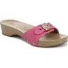 Dr. Scholl's Classic Snake Embossed Sandal In Pink
