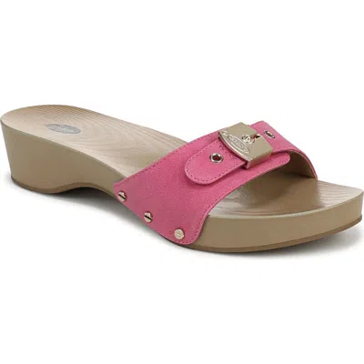 Dr. Scholl's Classic Snake Embossed Sandal In Pink