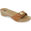 Dr. Scholl's Classic Snake Embossed Sandal In Saddle Ventura Snake