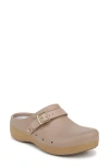 Dr. Scholl's Women's Feel Chill Round Toe Recovery Clogs In Taupe Foam