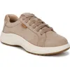 Dr. Scholl's Women's Feel Good Plantar Fasciitis Lace Up Sneakers In Taupe Leather