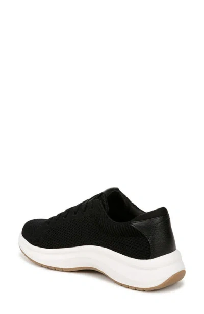 Dr. Scholl's Women's Feel Nice Plantar Faciitis Lace Up Sneakers In Black Fabric