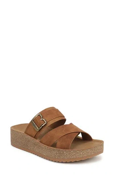 Dr. Scholl's Happy Day Wedge Sandal In Brown