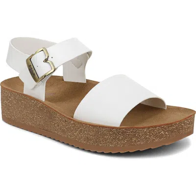 Dr. Scholl's Happy Lucky Wedge Platform Sandal In White