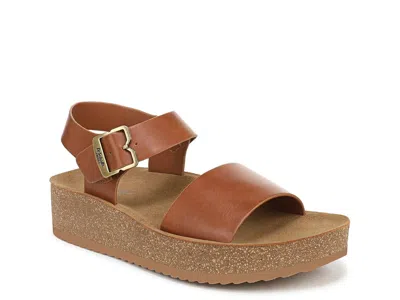 Dr. Scholl's Happy Lucky Wedge Platform Sandal In Brown