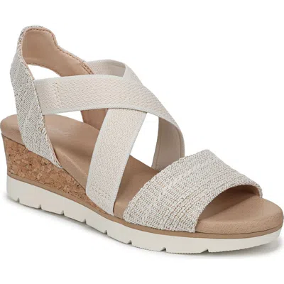Dr. Scholl's Just Cute Platform Wedge Sandal In Gold