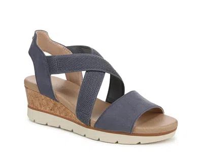 Dr. Scholl's Just Cute Wedge Sandal In Blue