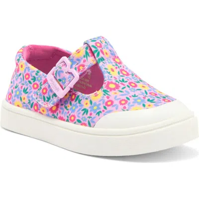 Dr. Scholl's Kids' Madi T-strap Sneaker In Pink Floral