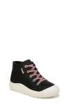 Dr. Scholl's Kids' Time Off High Top Sneaker In Black Faux Leather