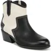 Dr. Scholl's Women's Lasso Western Booties In Black/ Off White