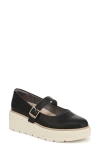 Dr. Scholl's Women's Nice Day Max Mary Jane Platform Loafer In Black Tofu Faux Leather