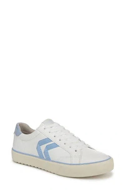 Dr. Scholl's Women's Offline Lace Up Sneakers In White Blue Faux Leather