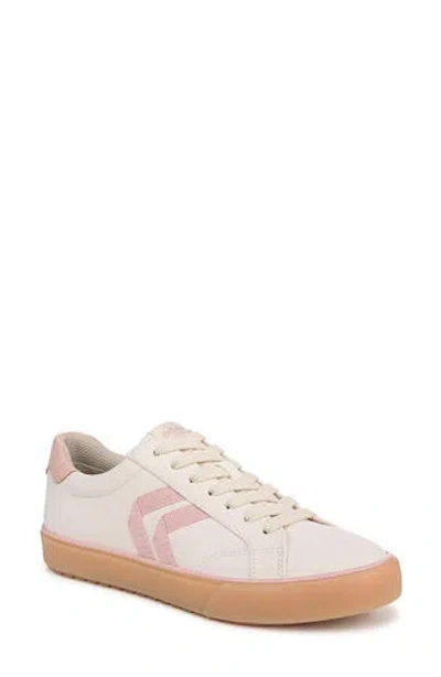 Dr. Scholl's Women's Offline Lace Up Sneakers In White Blush Faux Leather