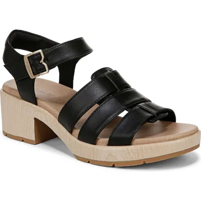 Dr. Scholl's Oh Kay Ankle Strap Platform Sandal In Black