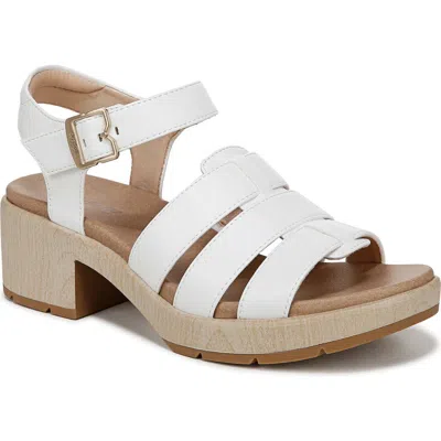 Dr. Scholl's Oh Kay Ankle Strap Platform Sandal In White
