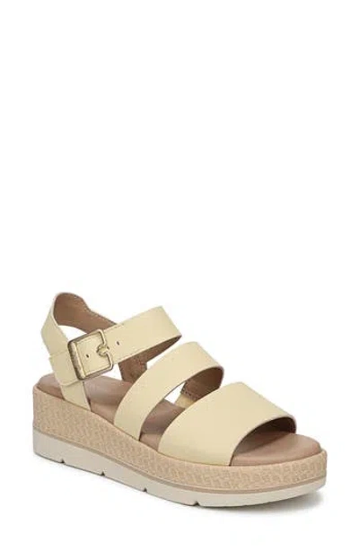 Dr. Scholl's Once Twice Platform Wedge Sandal In Neutral