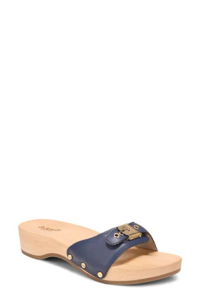 Dr. Scholl's Original Collection Platform Slide Sandal In Blue