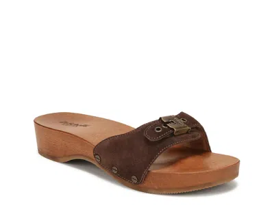 Dr. Scholl's Original Collection Platform Slide Sandal In Brown
