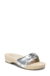 Dr. Scholl's Original Wood-bottom Sandals In Silver