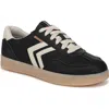 Dr. Scholl's Women's X Milk Bar Rebel Sport Low Profile Lace Up Sneakers In Black,white Leather