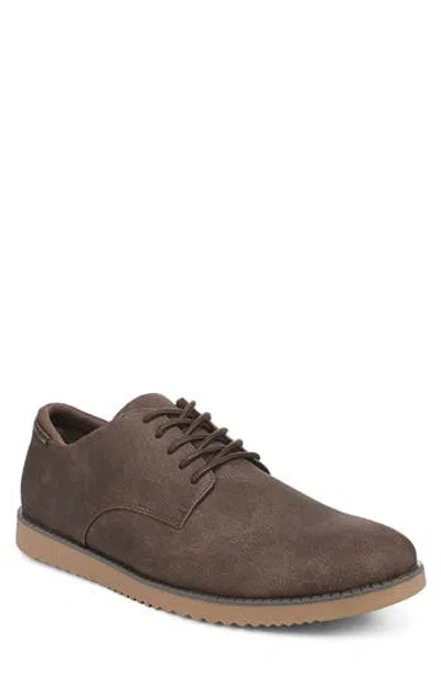Dr. Scholl's Sync Flex Faux Leather Plain Toe Derby In Brown