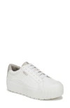 Dr. Scholl's Women's Time Off Max Platform Sneakers In White/gold