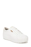 Dr. Scholl's Women's Time Off Go Closed Round Toe Lace Up Platform Sneakers In White