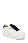 Dr. Scholl's Women's Time Off Max Low Top Platform Sneakers In White Black