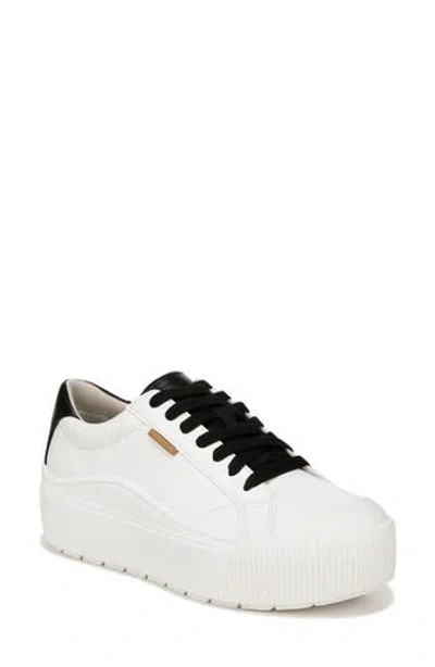 Dr. Scholl's Women's Time Off Max Low Top Platform Sneakers In White Black