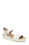 Dr. Scholl's Time Off Sky Ankle Strap Platform Sandal In White